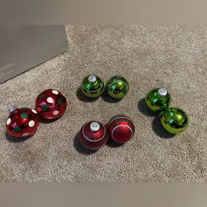 Red and green ornaments